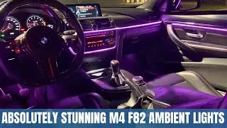 BMW M4 F82 Stunning Aftermarket LED Ambient Lights