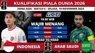 Jadwal Kualifikasi Piala Dunia 2026 LIVE RCTI ~ Indonesia vs Arab Saudi - Head to head serta Poin