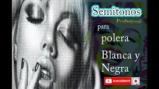 Semitonos para polera blanca y negra básico y profesional  Seriwool
