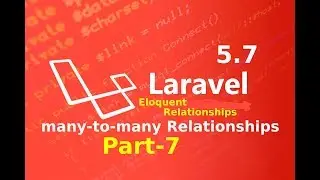 many to many  Eloquent relation in laravel part 7 ||  Eloquent relationships and ORM