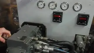 Испытание и настройка после ремонта насоса Rexroth A22VG45 минипогрузчика ANT.1000