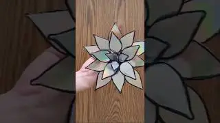 How to Make a Rainbow Casting Succulent Out of Re-cycled DVDs
