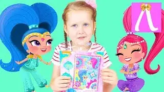 SHIMMER AND SHINE Coloring pages for kids EDUCATIONAL sand LIVE Leptusa