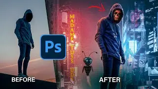 I Made a Cyber Killer with Photoshop | In Cyberpunk style