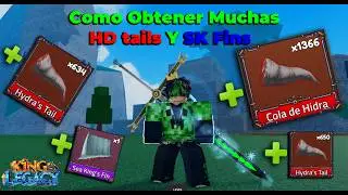 La MEJOR Manera de Obtener HYDRA TAILS Y SK FINS y Tener Tantos Como Yo King Legacy!