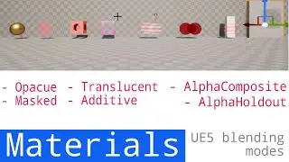 UE5 short tutorials: Blending modes. Все режимы смешивания материалов