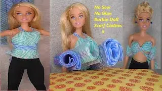 5 Barbie doll tops no sew no glue   👍❤️😊