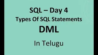 SQL Day 4: DML Statements