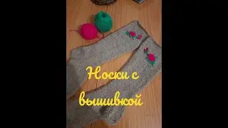 Носки с вышивкой .