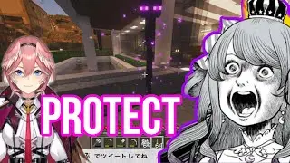 Takane Lui Protect Himemori Luna From Home Intruder | Minecraft [Hololive/Eng Sub]