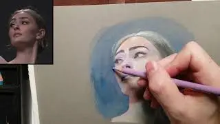AD219 Portrait Gouache & Colored Pencil