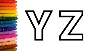 Alphabet Drawing Y to Z Easy - Learn Song For Kids - Alphabet