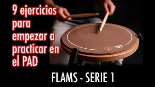 Asi se practica bateria con un pad y metronomo. Aprende FLAMS.