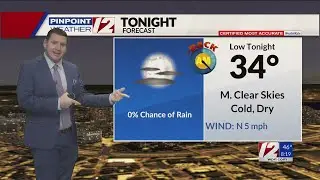 WPRI 12 Weather Forecast 11/2/24: Much Cooler, Staying Dry This Weekend