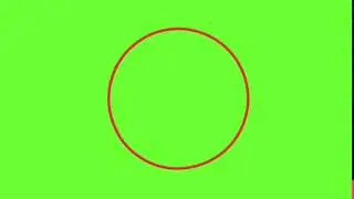 Red Circle Animation Green Screen Chroma Key