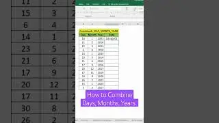 To Combined Days, Months & Years in Microsoft Excel !! Excel Tips & Tricks for beginners