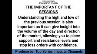 STRATEGY FOR BREAK & RETEST IN THE PREVIOUS SESSION