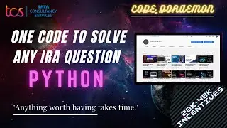 TCS IRA PYTHON CODE TO CRACK ANY PYTHON QS |CODE DORAEMON |IRA PRA CPA OPA|PYTHON TUTORIAL BEGINNERS