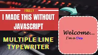 Finally I Made This Without Javascript 😱🔥| How to make multiple line typewriter in HTML and CSS