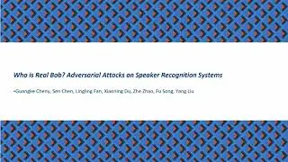 MITS5600G Adversarial Attacks and Defenses on ASRs