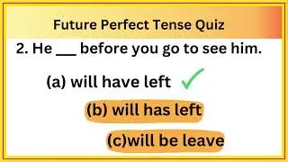 Future Perfect tense - Grammar Quiz in English