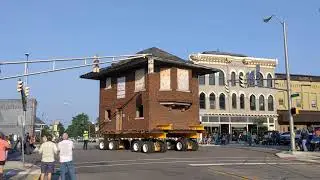 Moving the Union City Railroad Tower -- July 2021