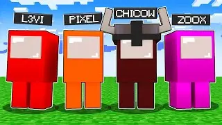 JOGUEI AMONG US COM YOUTUBERS NO MINECRAFT! (VIREI IMPOSTOR!)