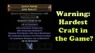 POE: Why Attribute Stacking Amulets are One of the WORST Items to Craft (◆◆expensive)