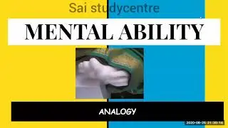ANALOGY | MENTAL ABILITY SERIES | 3rd Episode