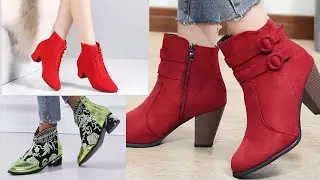 Fashion Trends - Latest Ladies  Ankle Heels Boots - Vid 6