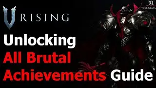 V Rising Solo All Brutal Achievements & Trophies - Brutal Dracula Solo Build - Easier Brutal Setup