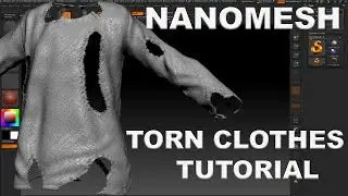 EASY ZBRUSH - TORN CLOTHES WITH NANOMESH IN ZBRUSH 4r7