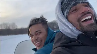 Childhood friends and a snowmobile