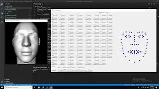 Face projector with blendshapes deformation and landmarks feedback [Graduation project module]