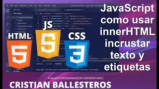 JavaScript como usar innerHTML incrustar texto y etiquetas