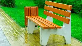 RAIN IN THE GARDEN HD ANIMATED MOTION BACKGROUND FOR GREEN SCREEN