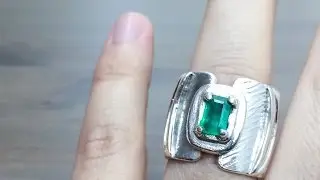 Step by Step Emerald Ring Fabrication. Setting an Emerald Gemstone - by Hot Tor Studio