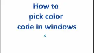 How to pick hex color code in windows using colorcop