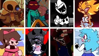 Burning In Hell but Every Turn a Different Character Sing ( FNF Indie Cross Cover )