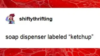 Soap dispenser labeled 