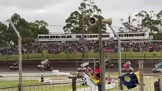 Rico Abreu and Lachlan McHugh Massive Rollover Kings Challenge Borderline Speedway 18/01/2024