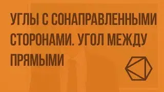 Углы с сонаправленными сторонами. Угол между прямыми. Видеоурок по геометрии 10 класс