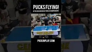 Pucks Flying at the 2024 Air Hockey World Championships
