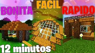 Las 3 mejores casas para hacer en poco tiempo en minecraft survival o extremo  (java o bedrock)