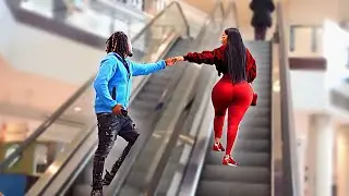 GRABBING STRANGERS CHEEKS ON THE ESCALATOR!! Pt2.