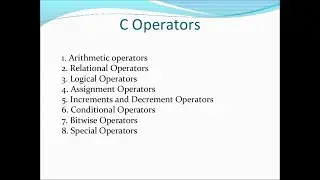 Types Of Operators In C Language || Expression Evaluation In C Language With Example