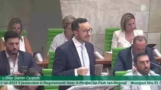 L-Onorevoli Darren Carabott b'rimarki dwar l-Avviżi Legali 161 u 163 tal-2022