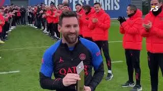 Lionel Messi back at PSG training after winning World Cup !