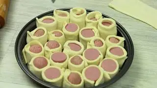 Пирог из 3-х ингредиентов за 20 минут. СОСИСКИ В ТЕСТЕ. Просто, вкусно, красиво!