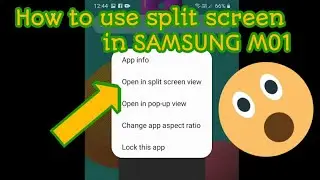 How to use split screen in samsung m01
